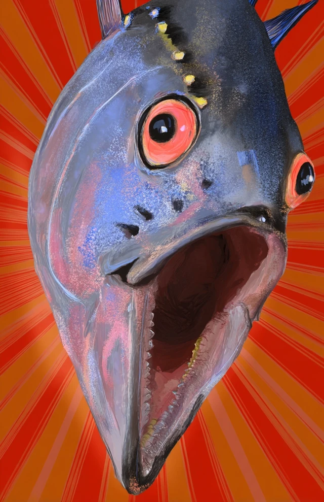 Bizarre Fish Creature Illustration Art