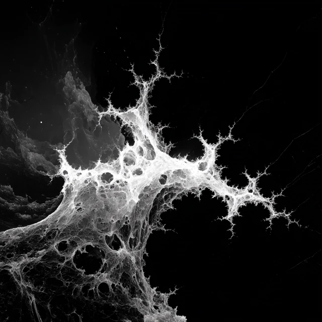 Electrostatic Fractal Patterns Black and White Art