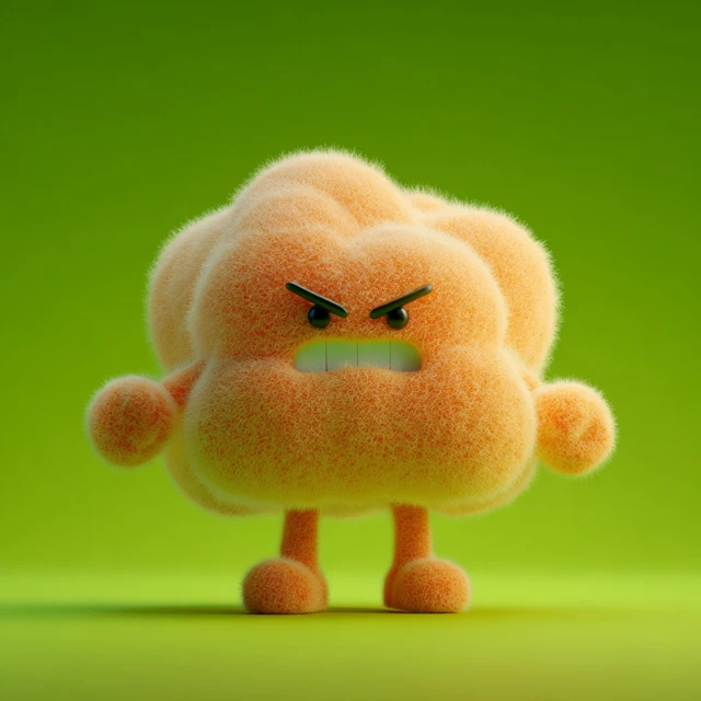 Cute Exhaust Monster 3D Rendered Animation