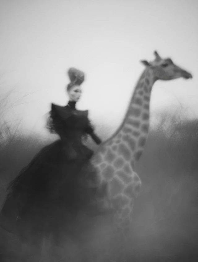 Venus of Lespugue on Giraffe Sarah Moon Photography