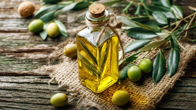 Olive or Avocado Oil Bottle Illustration