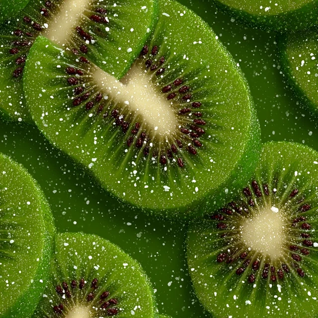 Kiwi Slices with Shiny Sugar Crystals