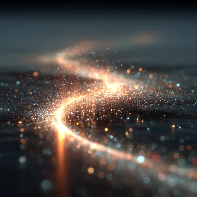 Cosmic Dust Transformation A Starry Ethereal SciFi Scene