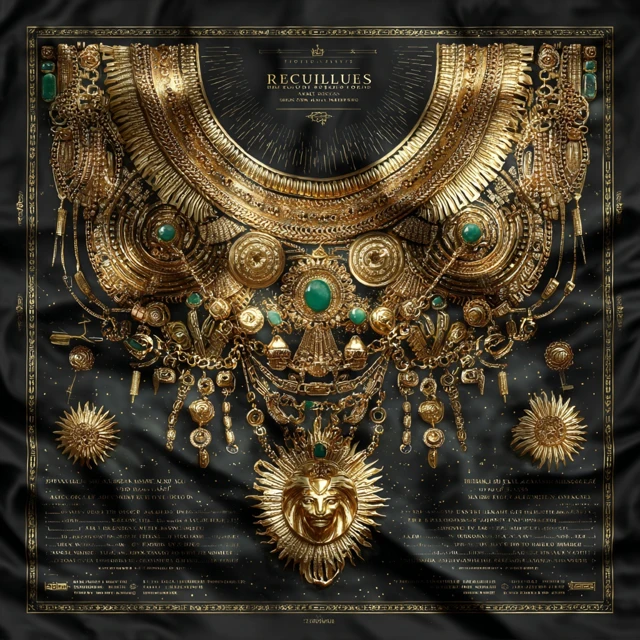 Luxury Gold Scarf Design Ancient Jewelry and Modern