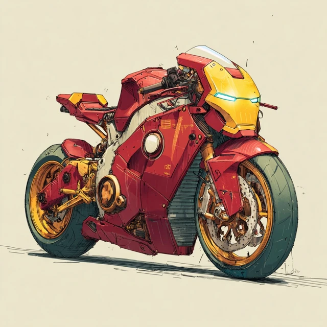 Iron Man Motorcycle Futuristic Bike Concept Art