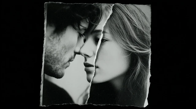 Broken Photo of a Couple Separation