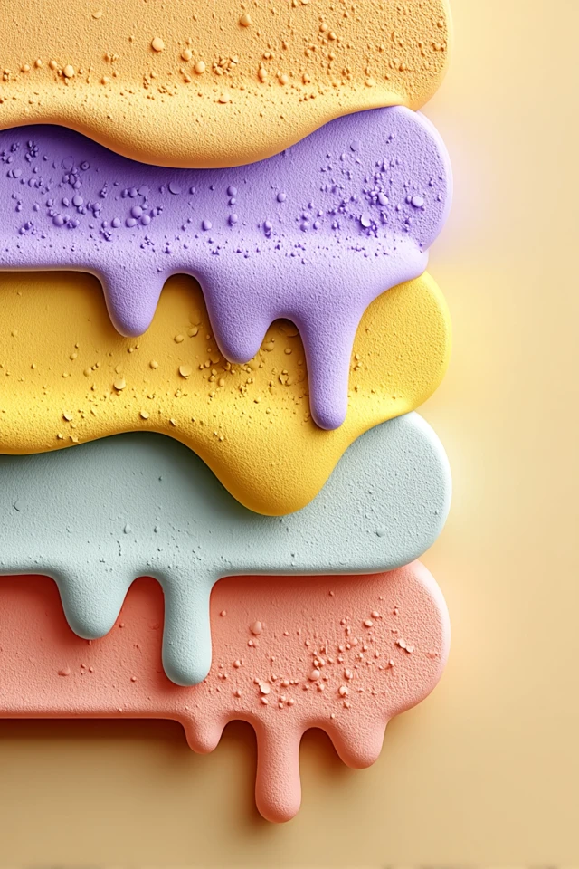 Pastel Popsicle Wallpaper Swirls of Color Seamless Design