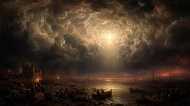 Rembrandt Style Divine Judgment Painting Noah