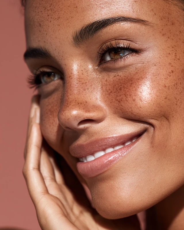 Healthy Skin Portrait Dusky Model Editorial