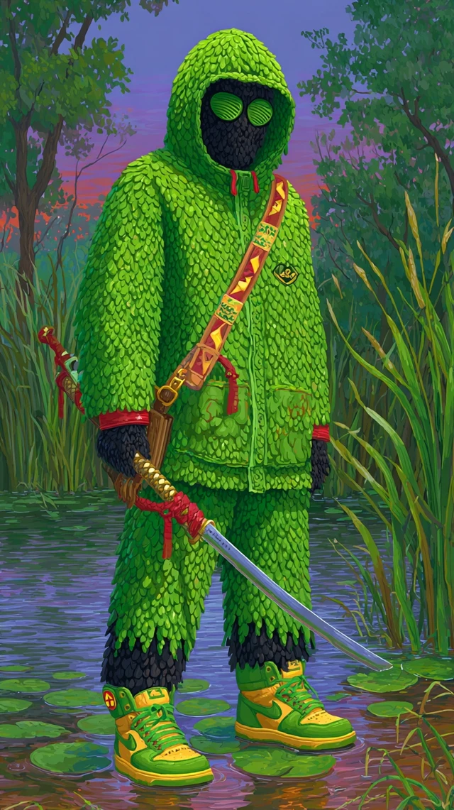 BAPE Ninja Swamp Illustration Art