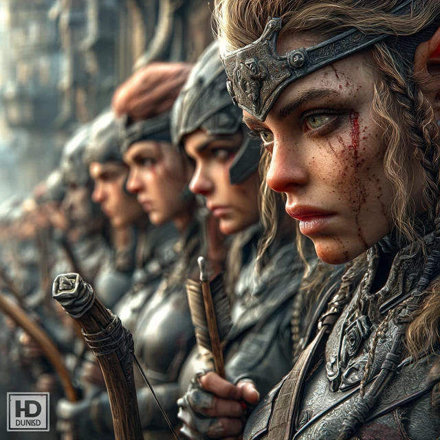 Elven Army Duel High Resolution Fantasy Battle