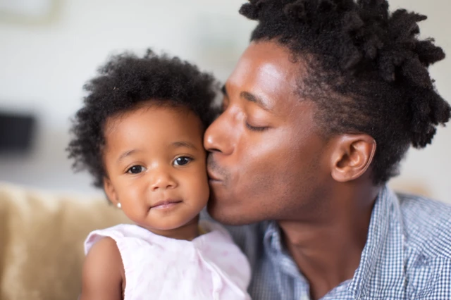 Latin Father and Daughter: Tender Moment at Home