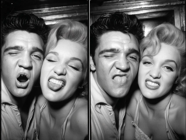 Elvis Presley and Marilyn Monroe Photo Booth Fun