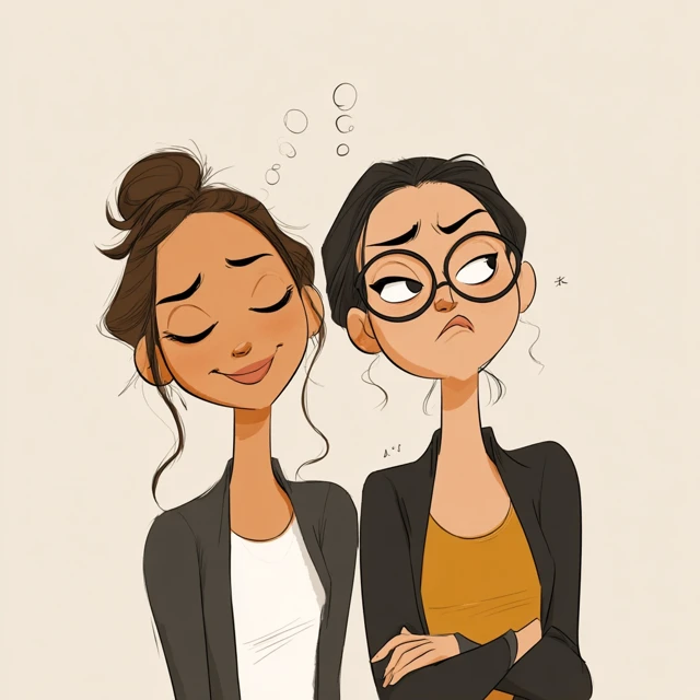 Friends Making Up Illustration