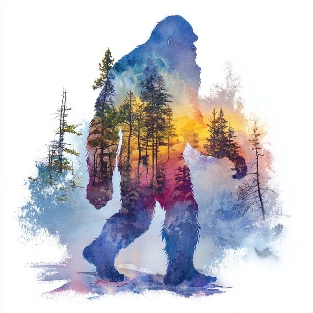 Sasquatch Watercolor Art