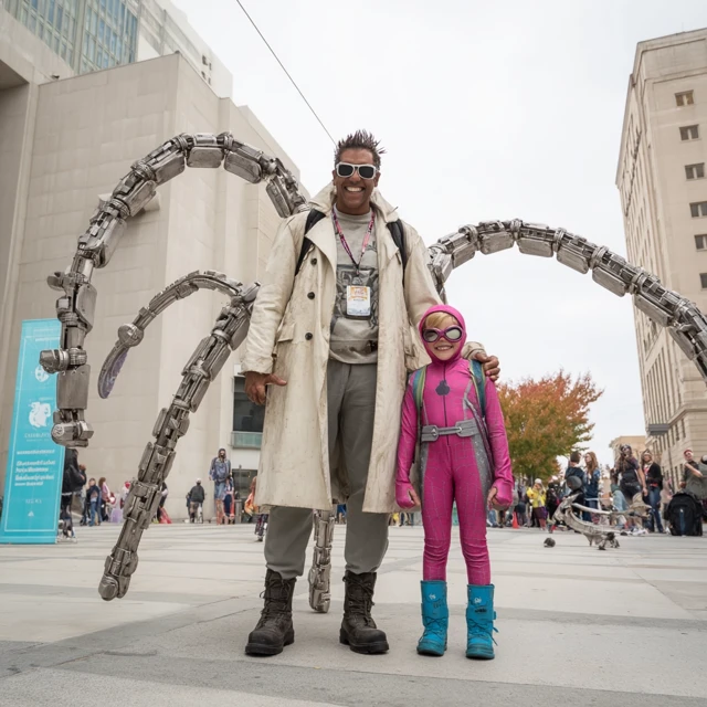 Doc Ock and Spider-Gwen Cosplay