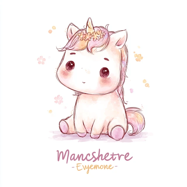 Cute Chibi Unicorn Kawaii Art Pastel Colors
