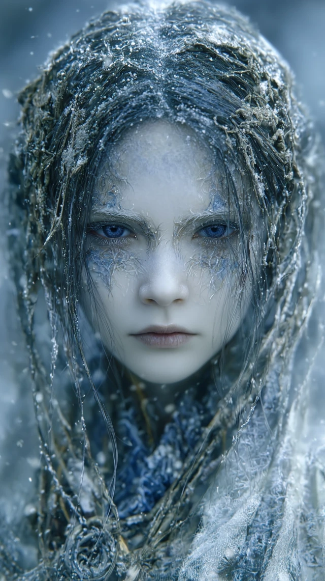 Yuki Onna A Haunting Snow Woman Portrait