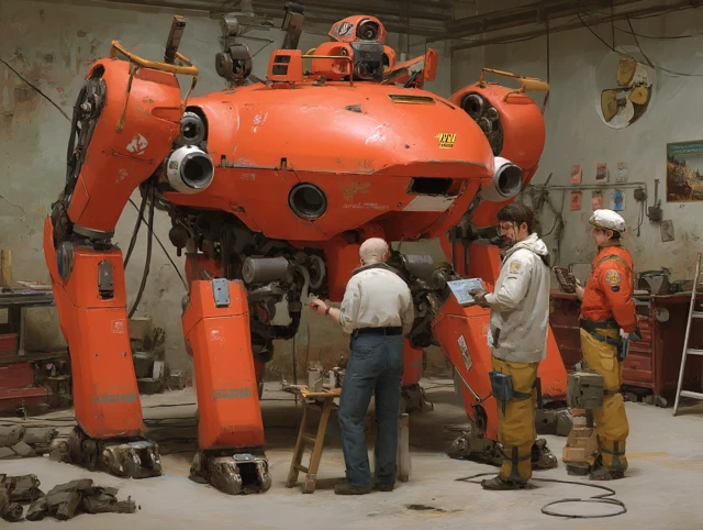 Mecha Repair: Concept Art of Mechanics and Robot