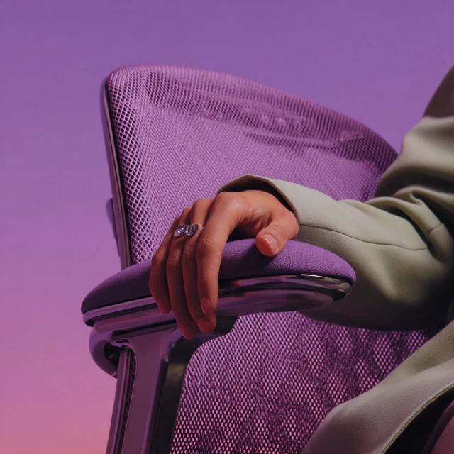 Hand on Office Chair Minimalist Photography