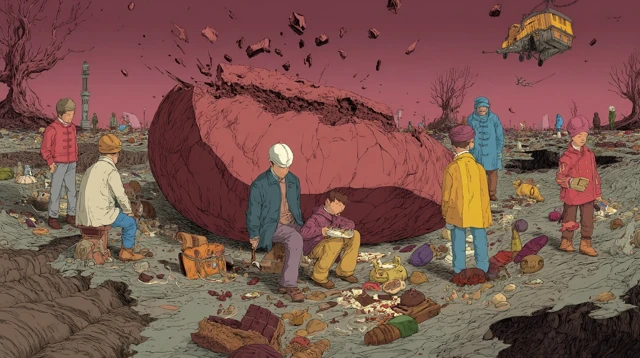 Charlie Chocolate Factory in Moebius Style