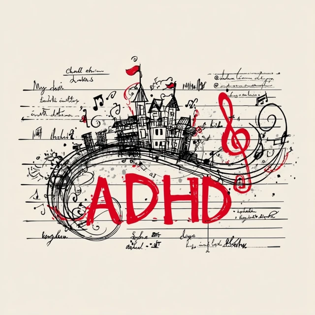 ADHD Art: Sound Waves, Music Notes and Artistic Chaos