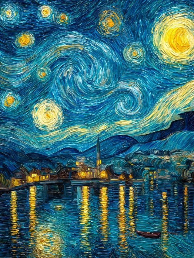 Starry Night Painting by Van Gogh