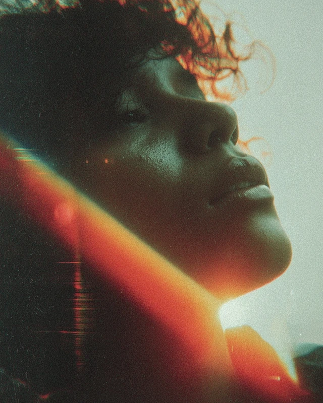 Surreal Portrait of a Black Woman Glitch Art