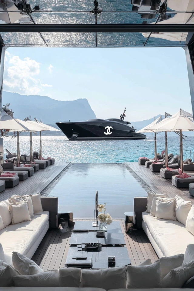 Luxury Waterfront Living with Yacht and Pool