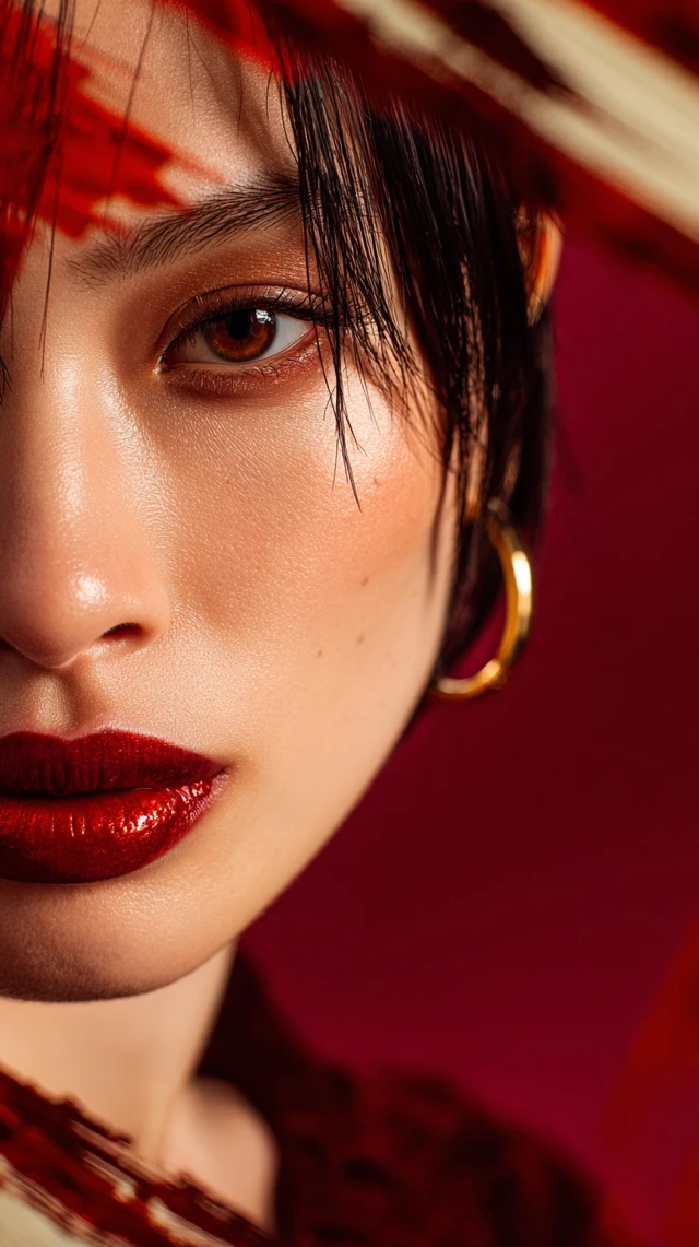 Delisheer Lipstick Campaign Red Velvet Beauty Close Up