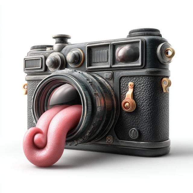 Surreal Camera with Tongue Product Photography