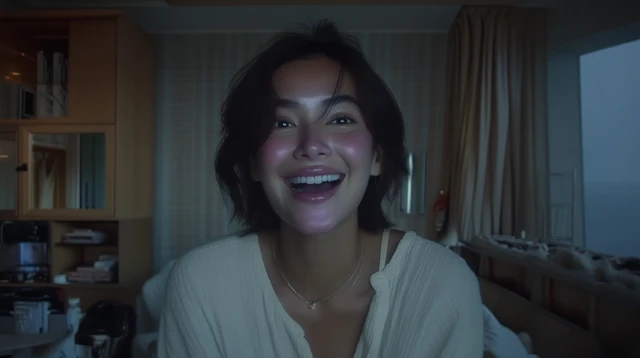 Young Asian Woman in Modern Living Room 2036