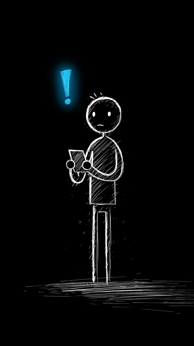Cartoon Figure Smartphone Monochrome Drawing