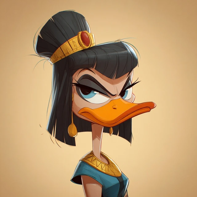 Comic Cleopatra Ducktales Style Portrait