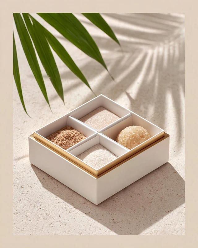 Minimalist Indian Sweets Gift Box Kaju Katli Besan Ladoo