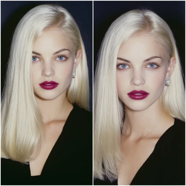90s Supermodel Platinum Blonde Beauty Runway Ready