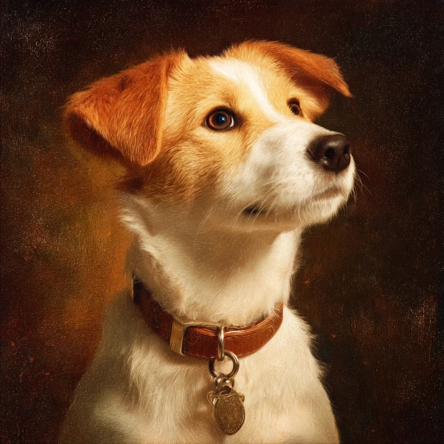 Portrait of a Jack Russell Terrier Dog