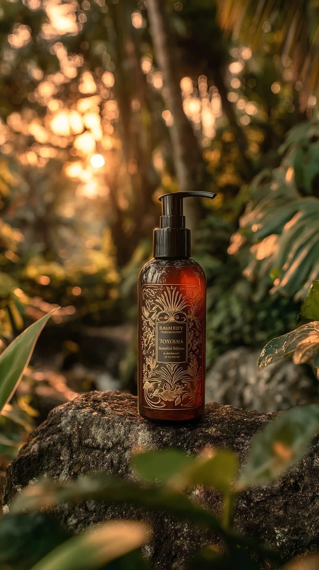 Luxury Hand Cream in Nature Botanical Design