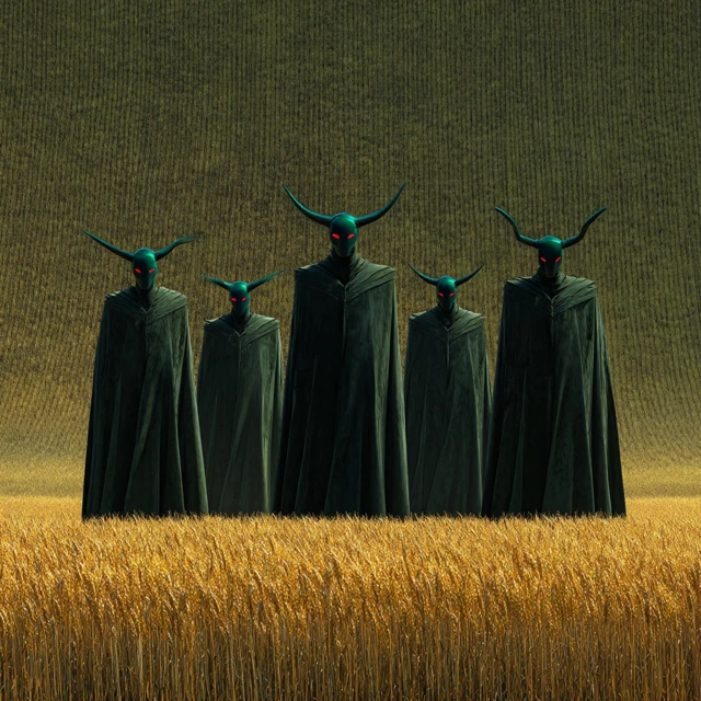 Horror Demons in Wheat Field Artwork