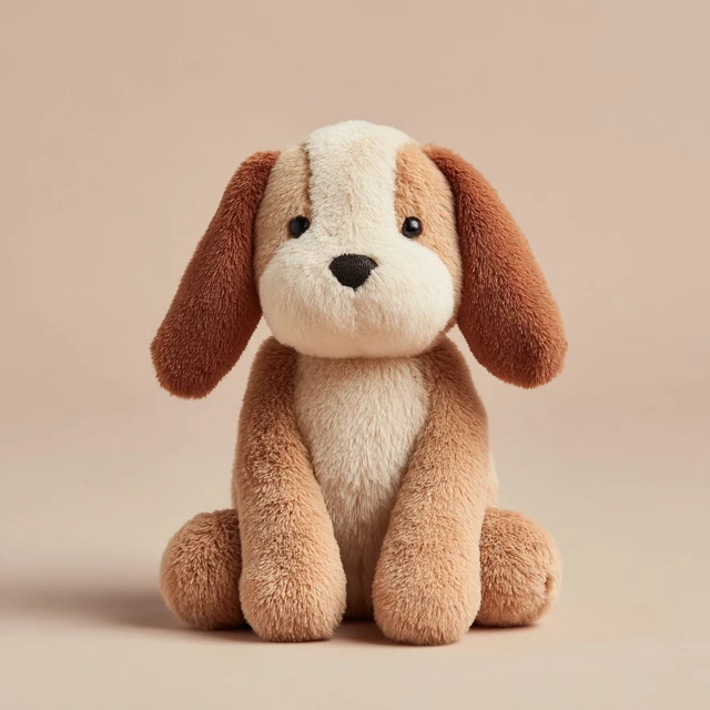 Jellycat Style Plush Puppy Toy Beige Brown