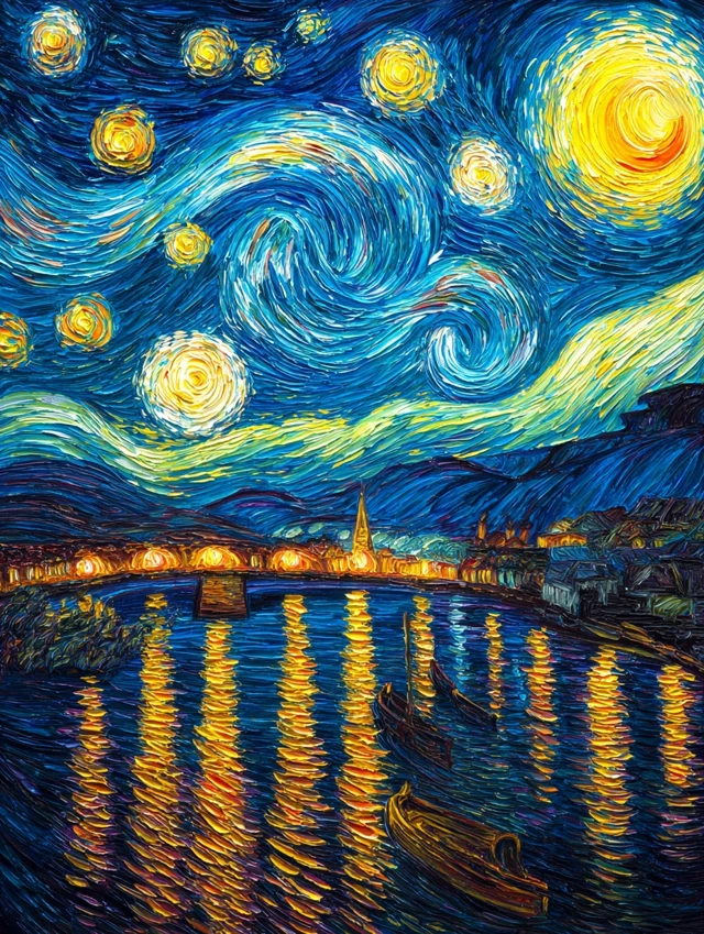 Starry Night Painting by Van Gogh