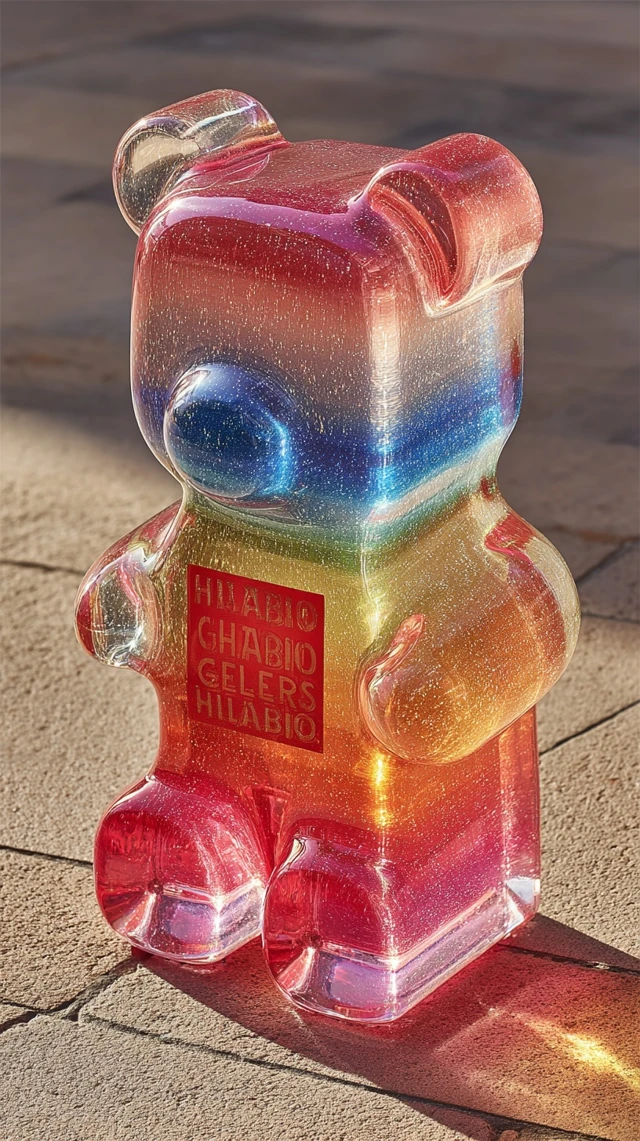Giant Colorful Haribo Goldbear Sculpture 3D Art