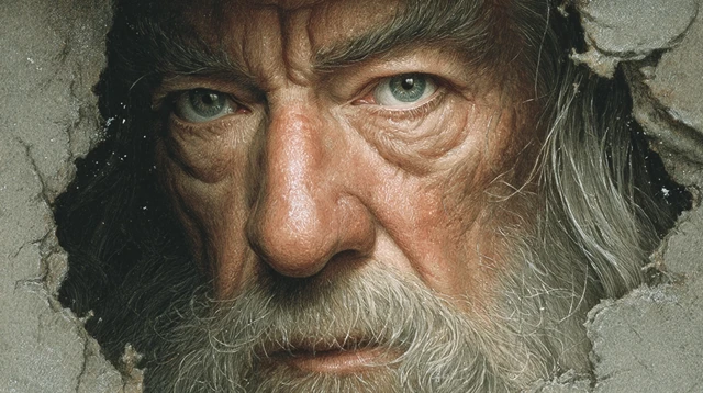 Gandalf Intense Gaze Foreboding Warning