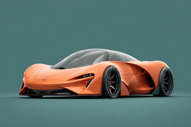 Futuristic McLaren Hypercar in Papaya Orange