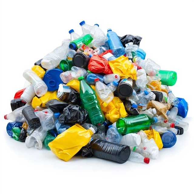 Plastic Waste Pile Environmental Pollution Concept