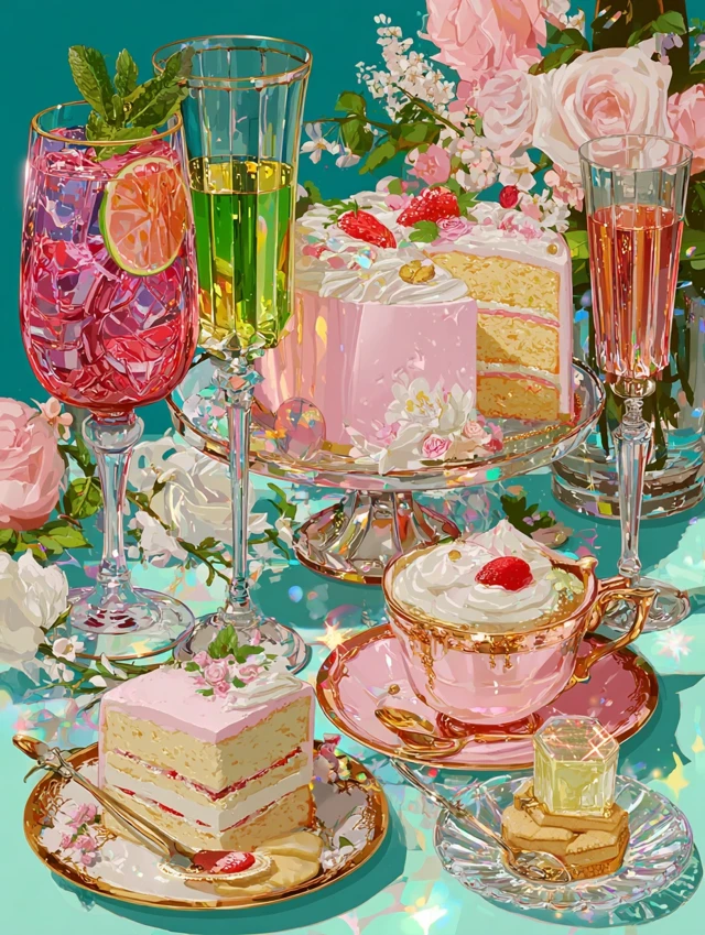 Anime Afternoon Tea Party Ultra High Calorie Sweets