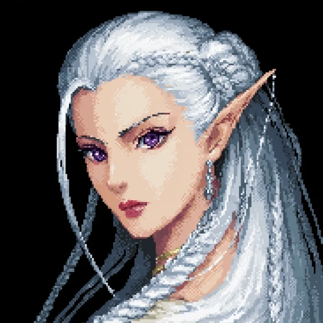 Pixel Art Elf Maiden Heroes of Might and Magic