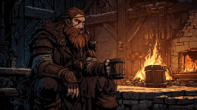 Dwarf Thargrim Embermantle: Cinematic Fantasy Illustration