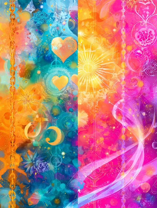 Spiritual Collage Artwork Unconditional vs Conditional Love