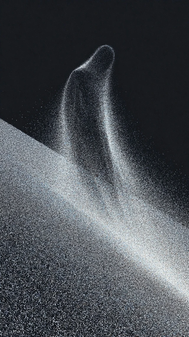Mysterious Buddha Figure in Glittering Sand